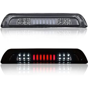CHEDA LED Bar Rear Third Brake Light Cargo Lamp Smoke Compatible with 2007 2008 2009 2010 2011 2012 2013 2014 2015 2016 2017 2018 Toyota Tundra(Clear lens Black Bottoms)