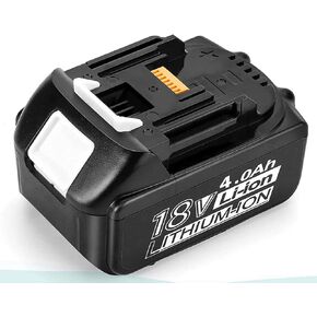 Replacement 18V 4Ah Battery for Makita BL1860B BL1850 BL1840 BL1850B BL1845 BL1830 BL1820 BL1815 LXT-400 Cordless Power Tools Electric Drill Wrench Household Garden Tool Batteries
