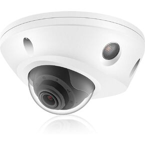 4K 8MP Mini Dome PoE IP Camera Outdoor 2.8mm Lens 105° Wide Angle, 98Ft Night Vision, Waterproof IP67, H.265, ONLY Compatible with Hik Vision Uniview NVR