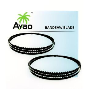 AYAO Ground Teeth 133 inch X 1/4" X 6TPI Bandsaw Blades, 2PK