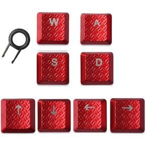 أغطية مفاتيح WASD بإضاءة خلفية تعمل باللمس ومفاتيح أسهم يسار يمين لأعلى وأسفل بديلة للوحة مفاتيح الألعاب الميكانيكية Logitech G813 G815 G913 G915 TKL RGB باللون الأحمر in Kuwait