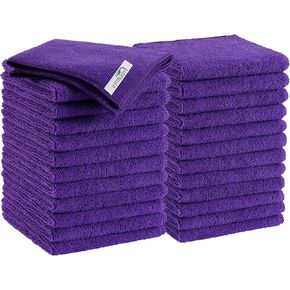 Kitinjoy 12 قطعة قماش تنظيف من الألياف الدقيقة (12 × 12 بوصة، أسود)، خرق تنظيف فائقة النعومة وذات قدرة على الامتصاص، قماش تنظيف لإزالة الغبار قابل لإعادة الاستخدام وغير مبطن للسيارة والمنزل والمطبخ in Kuwait