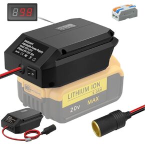 Step Down Converter for Dewalt 20V to 12V Adapter, Cigarette Lighter Adapter,DC 12V(5-13V) Buck Converter Regulator, Power Wheel Adapter for All Car Appliances