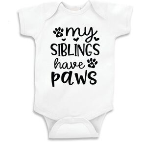 Bump and Beyond Designs Dog Pregnancy Announcement, My Siblings Have Paws