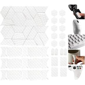 Sweatproof Universal Grip Tape Anti-Slip Durable Mouse Sticker for Gaming Mouse DIY Skin Decals Pattern D (White)