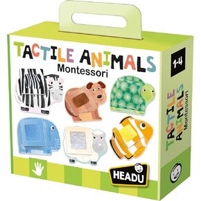 Headu Tactile Animals Montessori, Educational Toys for Boys and Girls Ages 1-4 Years Old, Toddler Learning Toys, Teacher Homeschool Supplies, Birthday