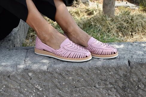 Sandals women Huarache Sandal Colorful Leather Mexican Style 3050 Flat in Kuwait