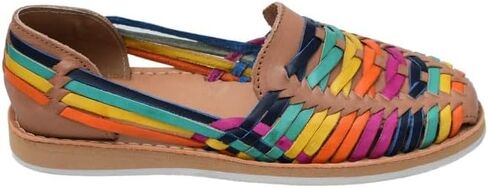 Macarena Collection Womens Shoes Leather Sandal Flat for Women | Huarache Handmade Mexican Sandals | Comfortable & Stylish Womens Sandals 3050 in Saudi Arabia