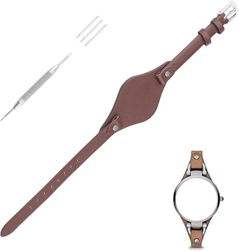 8 mm Leather Watch Band replacement for Fossil ES2829 ES2830 ES3060 ES3076 ES3077 Strap Wirstband accessories for Men and Women in Saudi Arabia