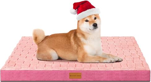 سرير كلب باتاس لاجو متقلب لتقويم العظام للكلاب المتوسطة مقاس 91.44 سم × 60.96 سم، أسرة كلاب متوسطة الحجم مقاومة للماء مع غطاء قابل للإزالة وقابل للغسل، حصيرة سرير للحيوانات الأليفة من إسفنج قفص البيض مع قاعدة مضادة للانزلاق، أسود in Kuwait