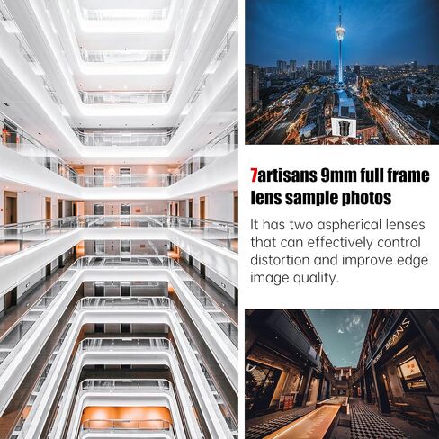 7artisans 9mm F5.6 Full Frame 132°Wide-Angle Lens Nearly Zero Distortion 0.2m Minimum Focusing Distance Compatible for EOS-R RED EOS-R3 EOS-R5 EOS-R6 EOS-RP(34mmND64 and ND1000 Rear Filter) in Kuwait