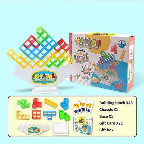 LiangCuber 32PCS Tetra Tower Game,Balance Game Team Building Blocks,Blocks Game for Kids & Adults Team Building Blocks Toy (32PCS Edition) in Saudi Arabia