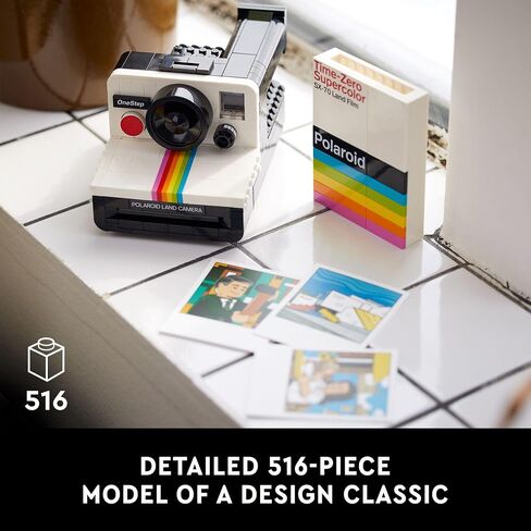 مجموعات بناء بولارويد وان ستيب SX-70 من ليغو آيدياز للبالغين - مجموعة الحرف اليدوية لنموذج بولارويد العتيق، للأعمار من 18 عامًا فما فوق - هدية فريدة وفريدة من نوعها لعيد الميلاد للمصورين - 21345 in Saudi Arabia