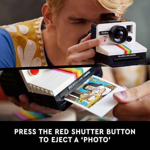 مجموعات بناء بولارويد وان ستيب SX-70 من ليغو آيدياز للبالغين - مجموعة الحرف اليدوية لنموذج بولارويد العتيق، للأعمار من 18 عامًا فما فوق - هدية فريدة وفريدة من نوعها لعيد الميلاد للمصورين - 21345 in Saudi Arabia