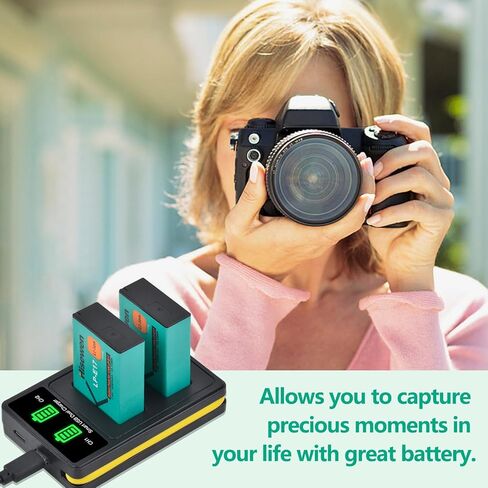 Hisewen LP-E17 بطارية 2 حزمة وشاحن LED لكاميرا Canon EOS RP R10 R8 R50 Rebel T6i T7i T8i T6s SL2 SL3 EOS M3 M5 M6 200D 77D 750D 760D 800D 8000D KISS X8i in Kuwait