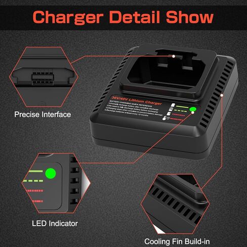 Munikind 40V LCS40 Fast Charger Replace for Black and Decker 40V Battery LCS36 LCS40 Charger for Black Decker 40V LBX2040 LBXR36 LBXR2036 LST540 LCS1240 LBX1540 LST136 in Kuwait