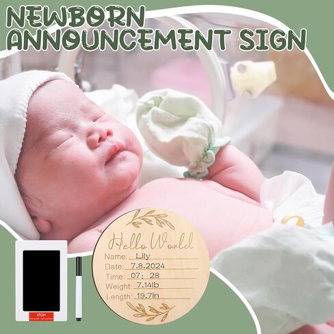 بطانية قماط للأطفال مع قبعة صغيرة متطابقة، وعصابة رأس، وعلامة إعلان الطفل مع وسادة حبر، وقماط حديثي الولادة لتلقي بطانيات ملفوفة للأطفال البنات والأولاد in Kuwait