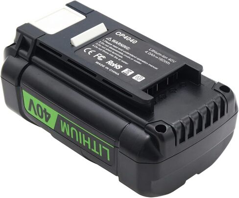 بطارية ليثيوم بديلة 4.0 أمبير 40 فولت لجزازة العشب RYB بطارية 40 فولت OP4015 OP4050A OP4060A OP4040 OP4050 OP40201 OP40501 OP4060 OP4026 OP4030 OP40261 OP40301 OP40401 OP40601 RY40200 RY40403 in Kuwait