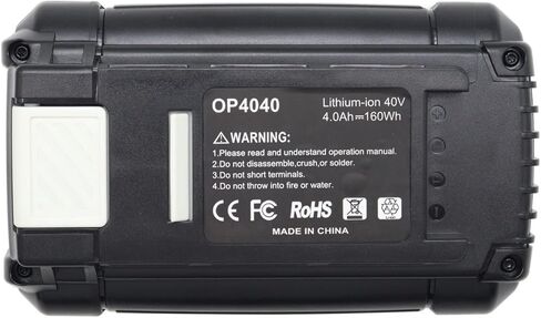 بطارية ليثيوم بديلة 4.0 أمبير 40 فولت لجزازة العشب RYB بطارية 40 فولت OP4015 OP4050A OP4060A OP4040 OP4050 OP40201 OP40501 OP4060 OP4026 OP4030 OP40261 OP40301 OP40401 OP40601 RY40200 RY40403 in Kuwait