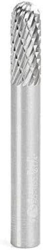 Amana Tool - BURS-120 Solid Carbide Radius Cylinder Shape 1/4 Dia x 5/8 x 1/4 Shank Double in Saudi Arabia