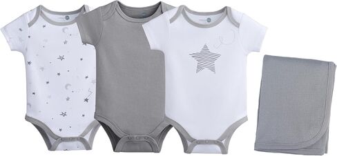 American Baby Company Unisex 3-Pack 100% Cotton Short Sleeve Bodysuit in Saudi Arabia
