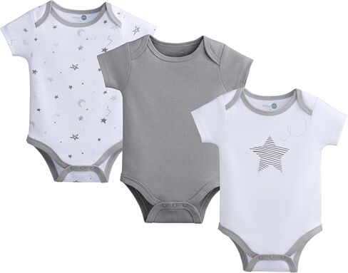 American Baby Company Unisex 3-Pack 100% Cotton Short Sleeve Bodysuit in Saudi Arabia