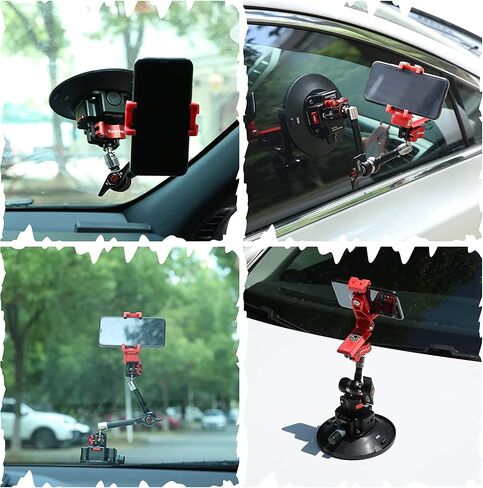 IFOOTAGE Vehicle Suction Cup VS-118, Camera Car Mount Payload 20KG, Remain 12 Hours Safe Attaching, 3/8" and 1/4" Threads, 3/8" and 1/4" Convertable Screw in Saudi Arabia