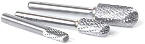Amana Tool - BURS-120 Solid Carbide Radius Cylinder Shape 1/4 Dia x 5/8 x 1/4 Shank Double in Saudi Arabia