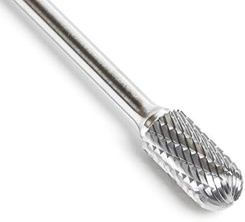 Amana Tool - BURS-120 Solid Carbide Radius Cylinder Shape 1/4 Dia x 5/8 x 1/4 Shank Double in Saudi Arabia