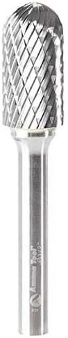 Amana Tool - BURS-120 Solid Carbide Radius Cylinder Shape 1/4 Dia x 5/8 x 1/4 Shank Double in Saudi Arabia