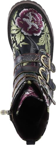 Spring Step L'Artiste Haruko Women's Statement Boot - Lugged Sole, Decorative Straps, Artistic Design in Saudi Arabia