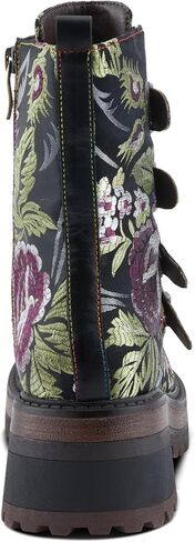 Spring Step L'Artiste Haruko Women's Statement Boot - Lugged Sole, Decorative Straps, Artistic Design in Saudi Arabia