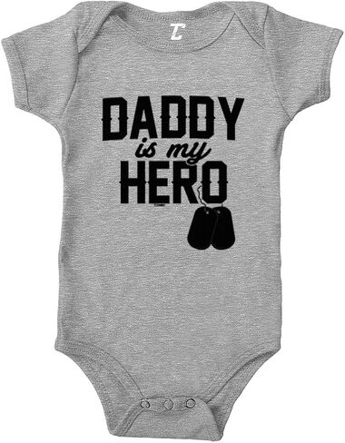 Daddy is My Hero - Military Dog Tags Bodysuit in Kuwait
