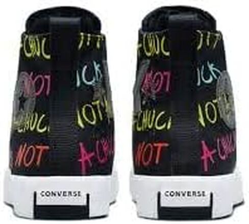 حذاء رياضي عالي بدون عنوان من Converse مقاس 10.5 للرجال، مقاس 12.5 للسيدات "Not a Chuck - أسود/أبيض" 173165C in Kuwait