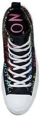 حذاء رياضي عالي بدون عنوان من Converse مقاس 10.5 للرجال، مقاس 12.5 للسيدات "Not a Chuck - أسود/أبيض" 173165C in Kuwait