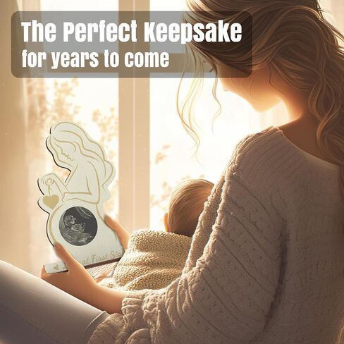 Sonogram Picture Frame, Wooden Ultrasound Picture Frame, For The Announcement of Your Pregnancy Or Baby's Birth - Nursery Decor Sonogram Photo Frame & Pregnancy Gift For First Time Moms in Saudi Arabia
