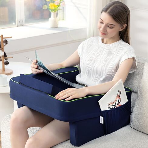 Reading Pillow for Gaming,Lap Desk Pillow for Laptop,Arm Rest Pillow for Reading, Working, Crocheting, Playing Steam Deck Switch or Sitting in Bed,Sofa in Saudi Arabia