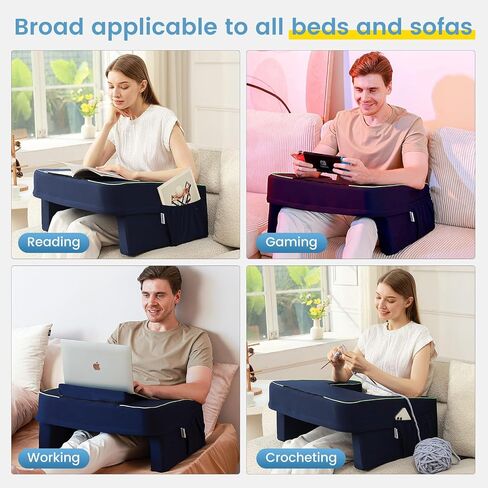 Reading Pillow for Gaming,Lap Desk Pillow for Laptop,Arm Rest Pillow for Reading, Working, Crocheting, Playing Steam Deck Switch or Sitting in Bed,Sofa in Saudi Arabia