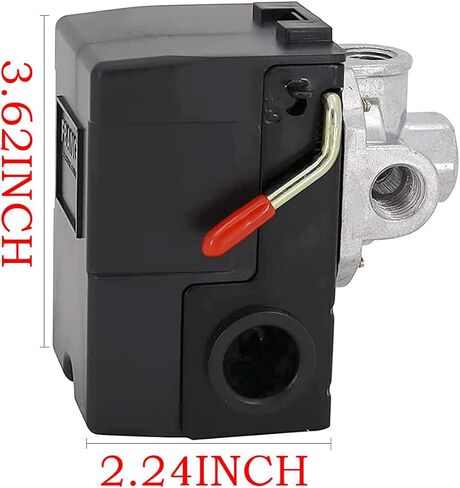 مفتاح الضغط LF10-4H، مفتاح ضغط ضاغط الهواء 4 منافذ، تحكم بديل NPT1/4 95-125 PSI 20A in Kuwait