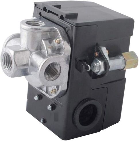 مفتاح الضغط LF10-4H، مفتاح ضغط ضاغط الهواء 4 منافذ، تحكم بديل NPT1/4 95-125 PSI 20A in Kuwait