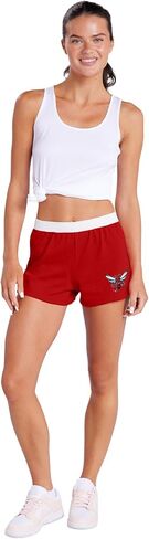 Campus Lab Official Collegiate Primary Logo - Team Color Womens Soffe Short, Elastic Fold Over Waist Shorts, Junior Fit in Saudi Arabia