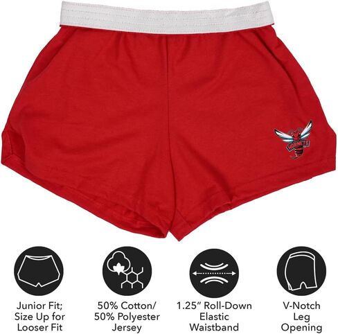Campus Lab Official Collegiate Primary Logo - Team Color Womens Soffe Short, Elastic Fold Over Waist Shorts, Junior Fit in Saudi Arabia