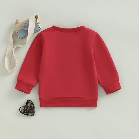 WZTYYDS Toddler Girl Christmas Sweatshirt Kids Letter Embroidery Long Sleeve Pullover Tops Fall Winter Clothes 1-6Y in Saudi Arabia