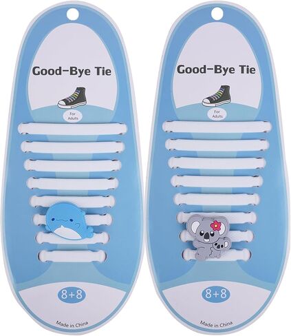 No Tie Shoelaces for Adults and Kids,Stretch Silicone Elastic Shoe Laces for Sneakers,Time-saving Easy to Clean in Saudi Arabia