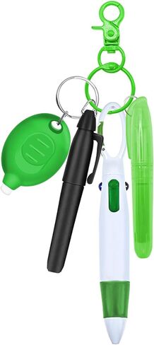 Nurse Pen Set, Badge Reel Pen Include 6PCS Highlighter and 6PCS Permanent Marker Pen and 6PCS Led Keychain Flashlight and 6PCS Ball Pen and 6pcs Nursing Keychain Clip (6 Sets) in Saudi Arabia
