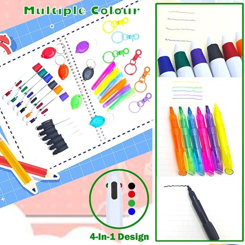 Nurse Pen Set, Badge Reel Pen Include 6PCS Highlighter and 6PCS Permanent Marker Pen and 6PCS Led Keychain Flashlight and 6PCS Ball Pen and 6pcs Nursing Keychain Clip (6 Sets) in Saudi Arabia
