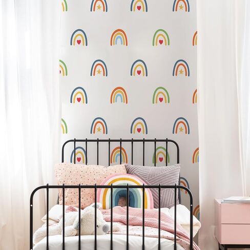 Rainbow Wall Stickers Kids Room Decals Peel and Stick Wall Decals for Living Room Bedroom Nursery Home Decor Playrooms Wall Decals (Color 02) in Saudi Arabia