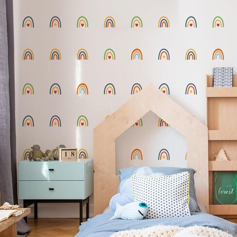 Rainbow Wall Stickers Kids Room Decals Peel and Stick Wall Decals for Living Room Bedroom Nursery Home Decor Playrooms Wall Decals (Color 02) in Saudi Arabia