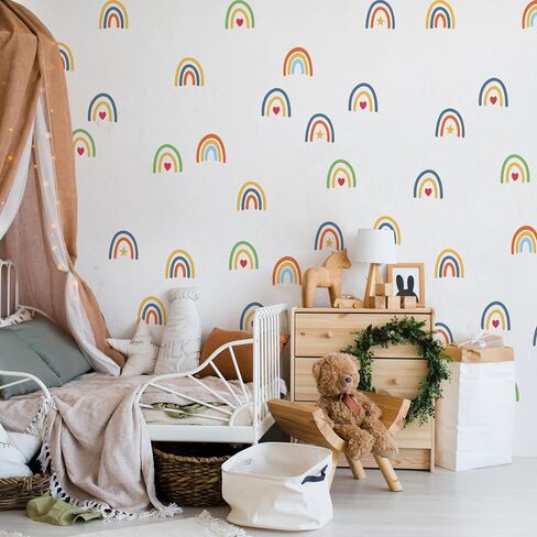 Rainbow Wall Stickers Kids Room Decals Peel and Stick Wall Decals for Living Room Bedroom Nursery Home Decor Playrooms Wall Decals (Color 02) in Saudi Arabia