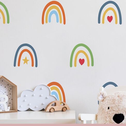 Rainbow Wall Stickers Kids Room Decals Peel and Stick Wall Decals for Living Room Bedroom Nursery Home Decor Playrooms Wall Decals (Color 02) in Saudi Arabia